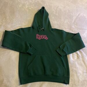 NEFF Men's Forest Green‎ Hoodie with Pink Logo Stars Size Small Streetwear Gym